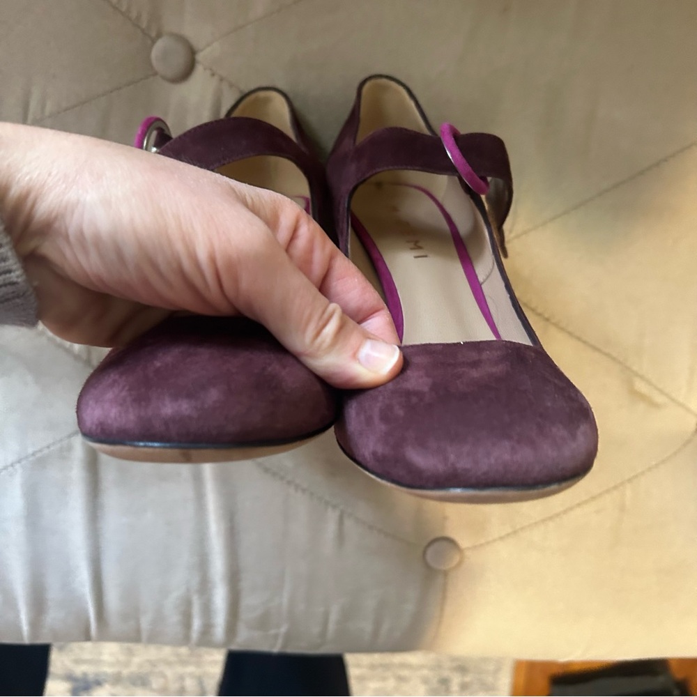 M.Gemi Women’s 37 Colorblock Italian Heel Mary Jane’s Buckle Fuschia Shoes - Picture 7 of 7